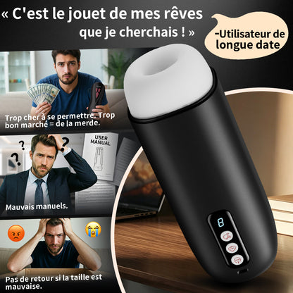 Sophia – Aspiration Puissante Meilleur Rapport Qualité-Prix Dimensionnement Cristal Clair Masturbateur Masculin Automatique