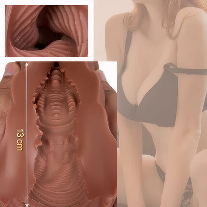 Nyx - Chatte de poche réaliste Matériau doux et durable Vagin texturé réaliste et anus serré Trous 2 en 1