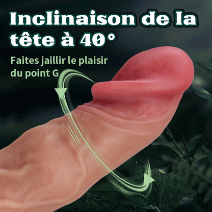 Triple fonction : Tapotement, Roulement, Vibrations ; gode réaliste détachable