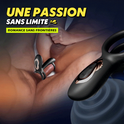 【Nouveau !】Warren - Anneau pénien double anneau premium 10 rotations + 10 vibrations