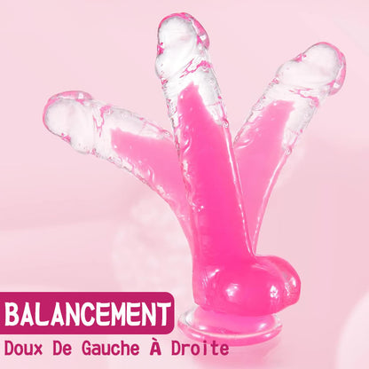 Gode phosphorescent avec ventouse puissante, adapté pour les hommes et les femmes.