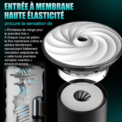 Bliss - Masturbateur Électrique 9 Modes de Succion & Vibration Puissante Manchon Large 2,8x