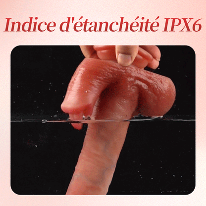 LickMax - Gode réaliste à bascule et à poussée chauffante de 26,5 cm de plus mis à niveau