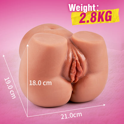 Calliope - Fesses simulées avec de très grandes lèvres, restauration 1:1 du vagin et de l'anus réels