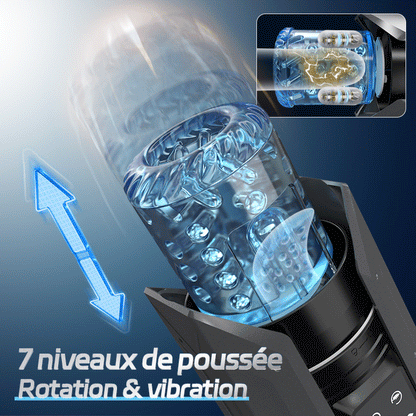 King - Masturbateur automatique 4 en 1 pour hommes, 100% étanche