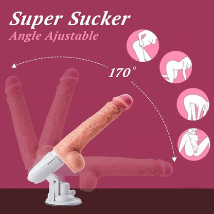 Amoureux Extensible Gode 8 Télescopique + Vibration Chauffant et Rotatif