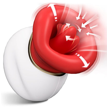 Seraphina - Vibromasseur Clitoridien Bouche et Langue 4 en 1 Lécher, Mordre, Aspirer et Vibrer