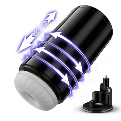 Lightspeed-7 types d'extension et 7 types de rotation Support à ventouse Masturbateur 4 en 1 pour homme