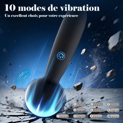 Mini-masseur avec 10 modes de vibration pour le plaisir sexuel des femmes et des couples