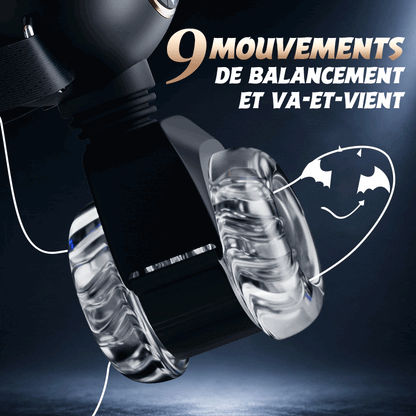 【Vente flash : -30 %】Hazel - Masturbateur masculin portable 3-en-1 avec gaine en silicone, fonctions de va-et-vient, rotation et vibration à 9 niveaux