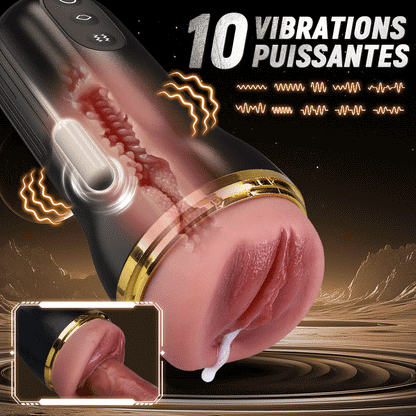 Captain - 5 Succion 10 Vibration Entrée Vaginale Simulée Masturbateur homme