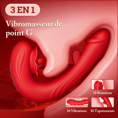 Papaver rhoeas —— Rotation à 10 fréquences + vibration + claquement, vibrateur point G trois en un