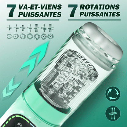 Heaven -  4 EN 1 rotative à succion et vibrante pour hommes Masturbateur Cup