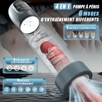 Moss - Pompe à pénis à vide 4 en 1 avec plusieurs modes d'entraînement