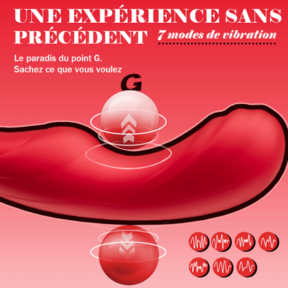 Tina - Vibromasseur Féminin avec 7 Fréquences de Vibration, Oscillation et Léchage de Langu