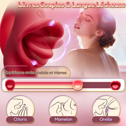 Posy – Vibrateur clitoridien amélioré 2.0 avec fonction de léchage et stimulation du point G pour couples