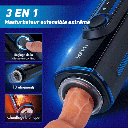 【+Lube gratuit!】Leten-X9 IV Masturbateur masculin rétractable, chauffant et audible