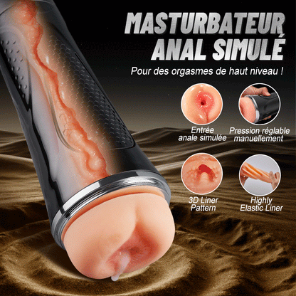 Bliss Anal Pro-Canal simulant la sensation de pellets Entrée anale Pressage manuel Masturbateur masculin