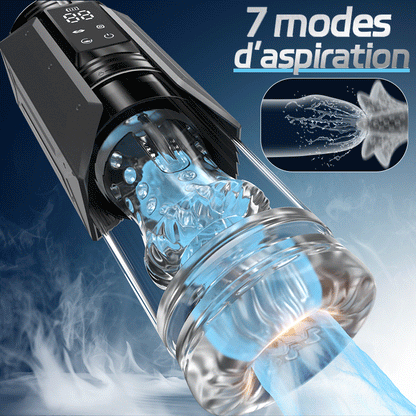 King - Masturbateur automatique 4 en 1 pour hommes, 100% étanche