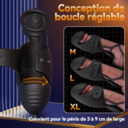 Ayn - Vibrateur pénien avec 7 vibrations pour retarder l'éjaculation