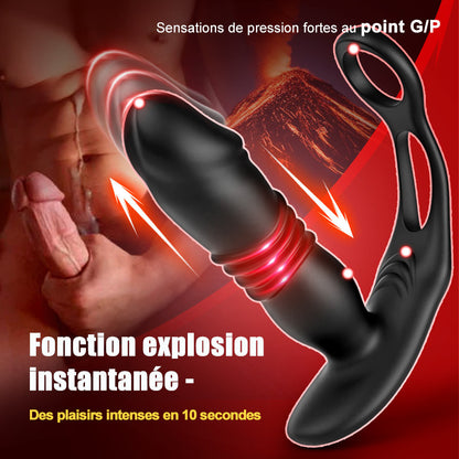 SAUL 3 Télescopique 12 Vibration Vibromasseur de Prostate