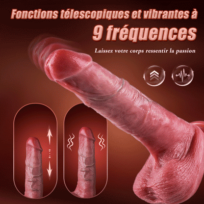 Western Cowboy – Télescope à 9 fréquences + vibration, reconstruction de gode ultra-simulation 1:1