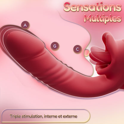 Posy – Vibrateur clitoridien amélioré 2.0 avec fonction de léchage et stimulation du point G pour couples