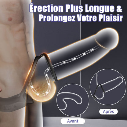 Kael - Jouet anal réaliste pour prostate avec 9 modes de vibrations et double anneau pour une stimulation optimale