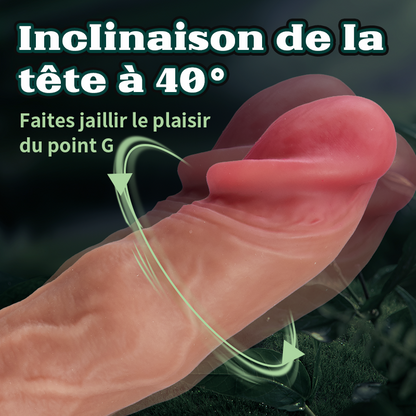 Triple fonction : Tapotement, Roulement, Vibrations ; gode réaliste détachable