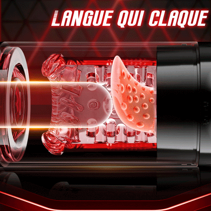 Cinder – Stroker de fellation à poussée, rotation, aspiration, vibration et léchage, contrôlé par application