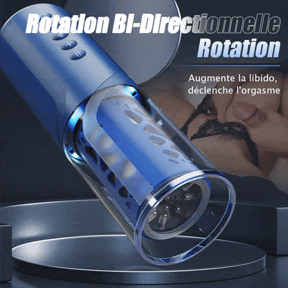 Bluesea 6 Masturbateur rotatif à poussée bidirectionnelle avec ventouse
