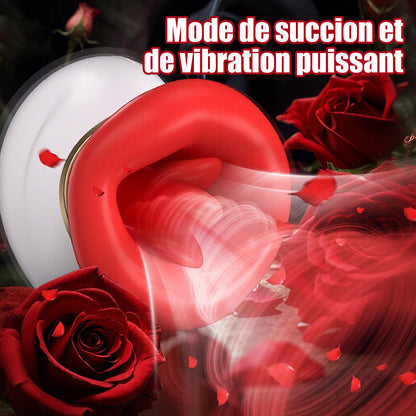 Seraphina - Vibromasseur Clitoridien Bouche et Langue 4 en 1 Lécher, Mordre, Aspirer et Vibrer