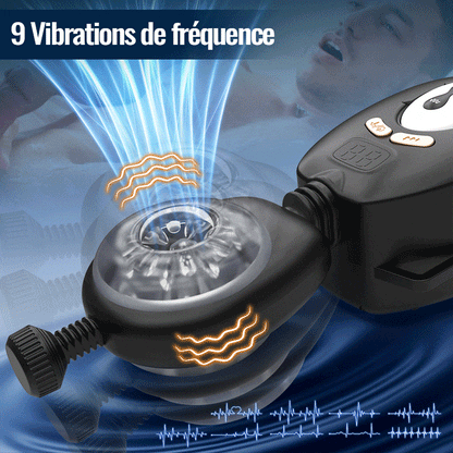 AssistPro-main libre ! 9 Va-et-Viens 9 Vibration Masturbateur portable