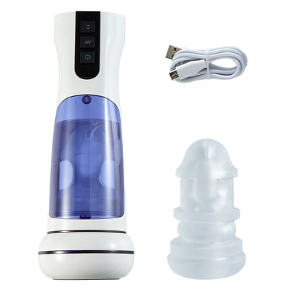 Cosmic Warrior 2 7 fréquences Vibration Chauffé Coupe de masturbation rétractable