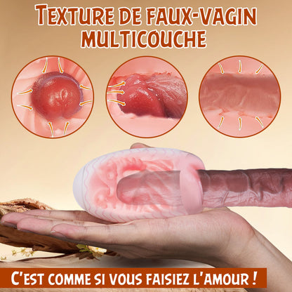 S-HANDE Simulation de vagin Masturbateur manuel portable en forme d'œuf Compagnon d'orgasme pour la maison et le voyage