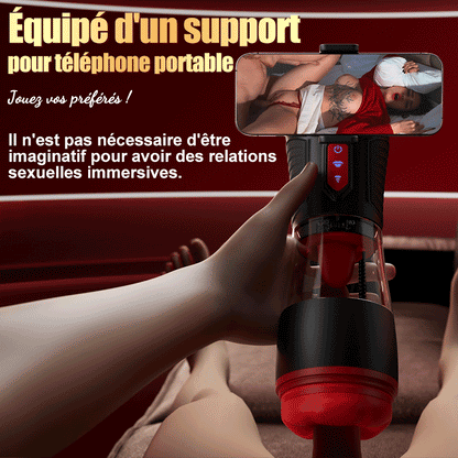 Kiss Mark - Masturbateur masculin avec écouteurs, 9 vibrations, 9 succions, 9 rotations