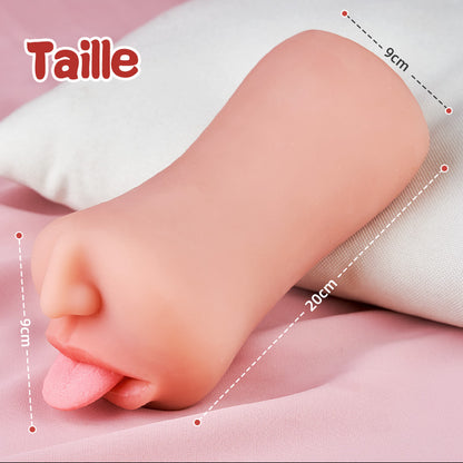 Hanny Temptation - 3 vitesses de vibration 7 fréquences Langue léchant Pocket Pussy Nude Color