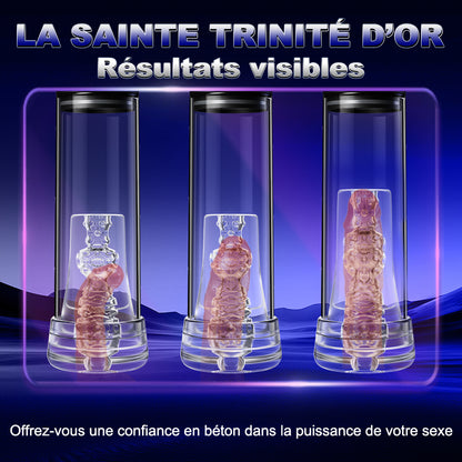 Pompe à pénis 6 modes de succion texture noire mate YINGJUE