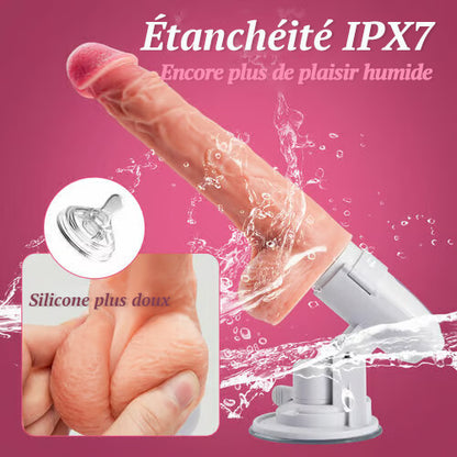 Amoureux Extensible Gode 8 Télescopique + Vibration Chauffant et Rotatif
