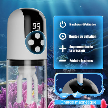 Wave - 5 Modes d'Aspiration 9 Modes de Vibration Aspiration par Vide Masseur de Gland Pompe à Pénis