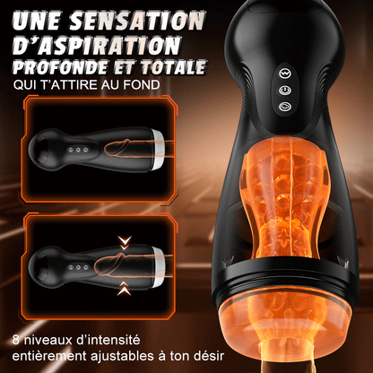 SolaceX - 8 Succion 10 Vibration One Touch Orgasm Digital Vacuum Masturbator