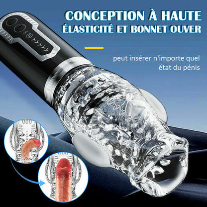 TORNADE 2 EN 1  Masturbateur Cup 5 Rotations +10 Vibrations Acmejoy