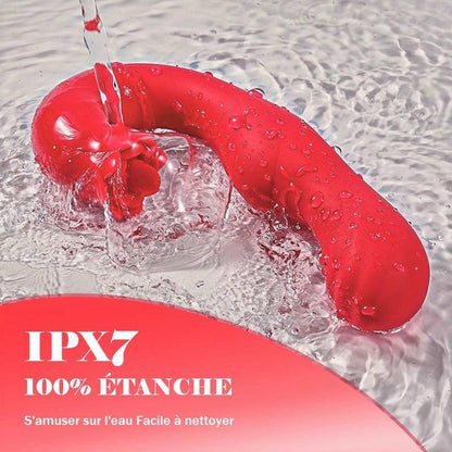 Tina - Vibromasseur Féminin avec 7 Fréquences de Vibration, Oscillation et Léchage de Langu