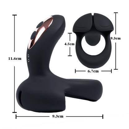 LICORNE Cockring avec 10 vibrations pour une stimulation complète