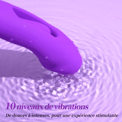 Vibromasseur point G 3 en 1 amélioré en forme de bouche pour flotter, mordre et lécher la langue
