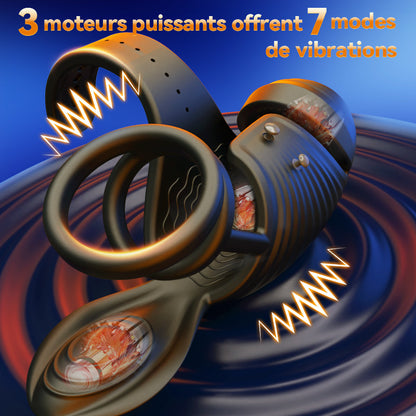 Ayn - Vibrateur pénien avec 7 vibrations pour retarder l'éjaculation