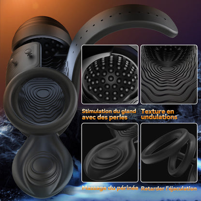 Ayn - Vibrateur pénien avec 7 vibrations pour retarder l'éjaculation