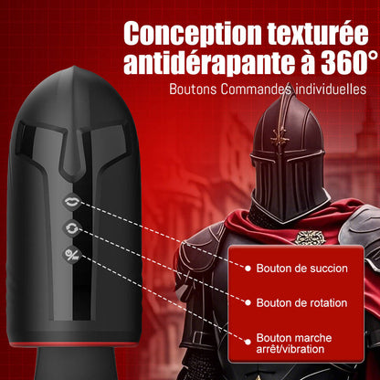 Chevalier-10 Vibration 5 Succion orale 3 Torsion Entraînement + Masturbation du gland