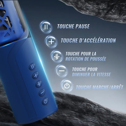 Bluesea 6 Masturbateur rotatif à poussée bidirectionnelle avec ventouse