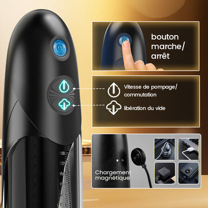 【Nouveau produit】WaterSamurai - Pompe à pénis Aspiration par le vide avec érection super étanche